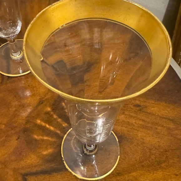 5 Vintage Tiffin Franciscan Minton Etched Stemmed Optic Wine Glasses 6 ounce. - Picture 9 of 11